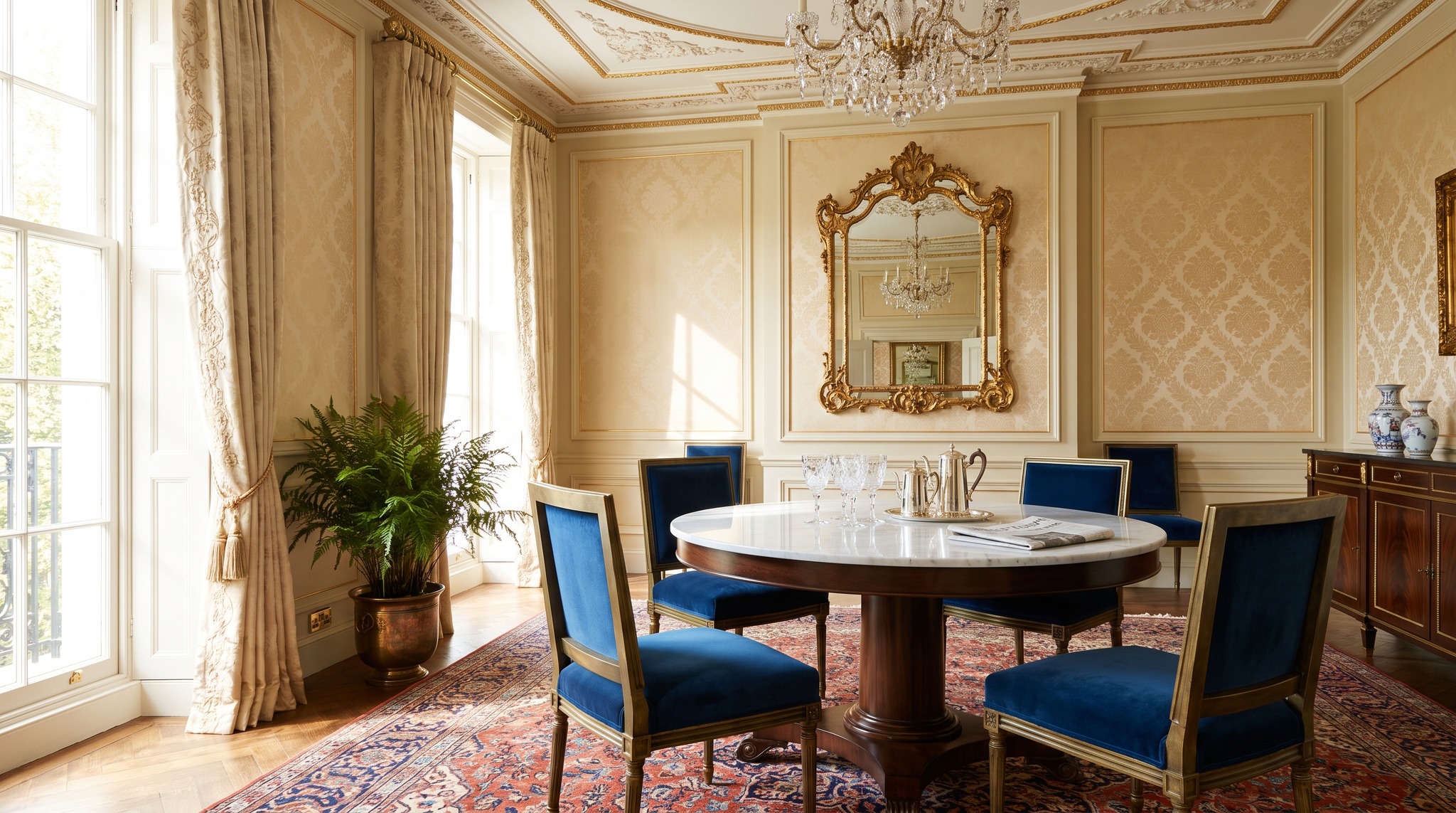Dining table for four people: what minimum size is required