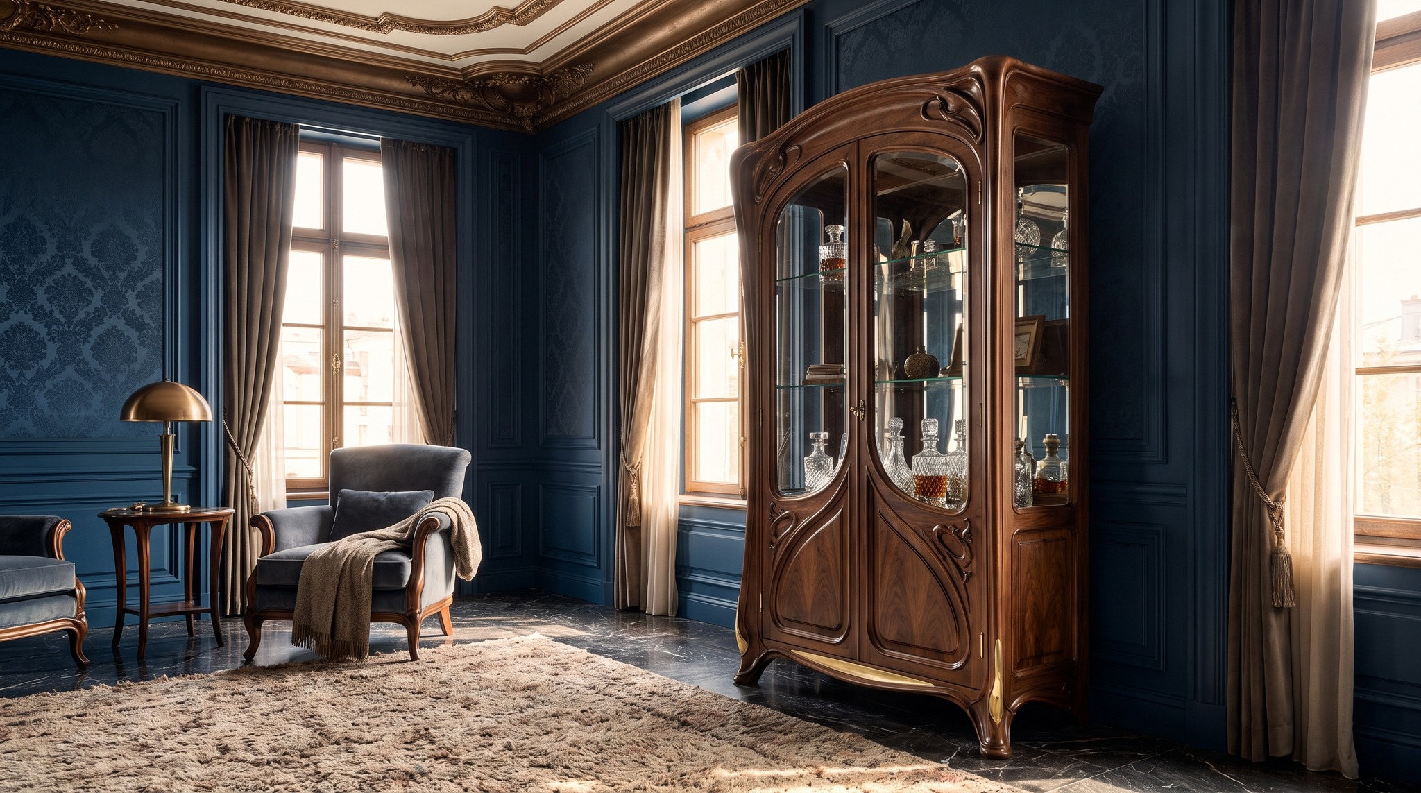 Vetrina Liberty in edificio d'epoca: quale altezza sotto soffitto a stucco