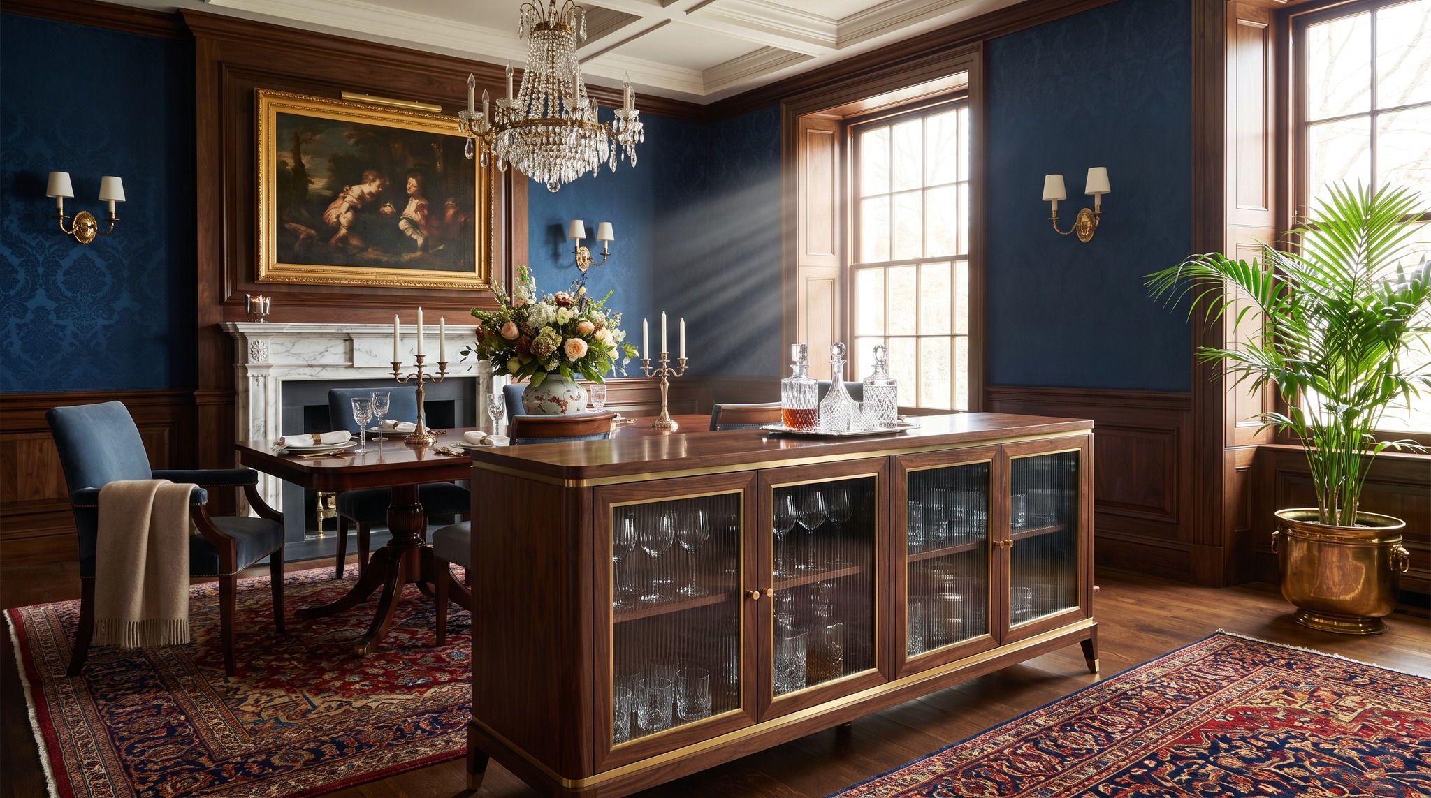 Credenza con ante in vetro: quale profondità per bicchieri e caraffe