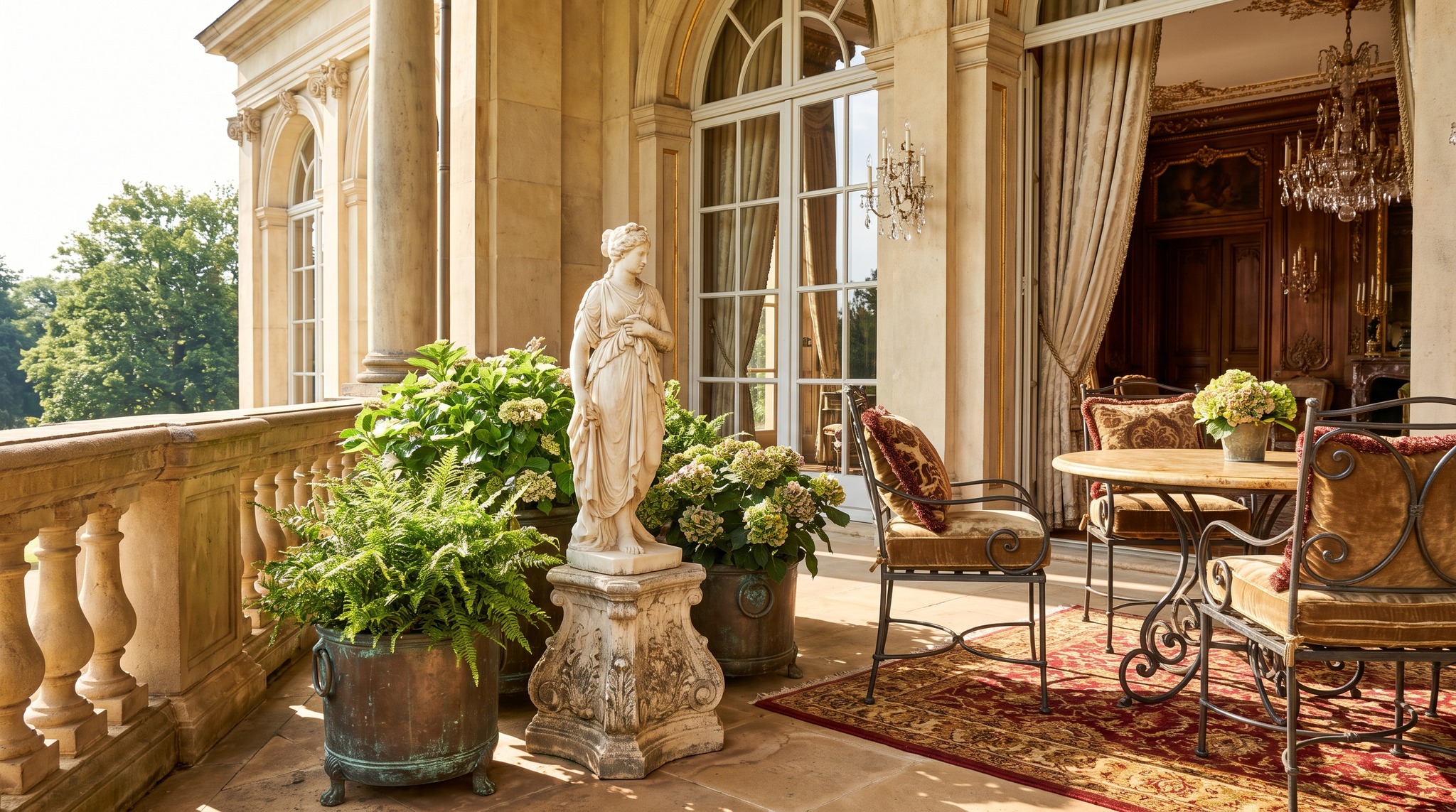 Sculpture sur la terrasse : quel support assure la stabilité