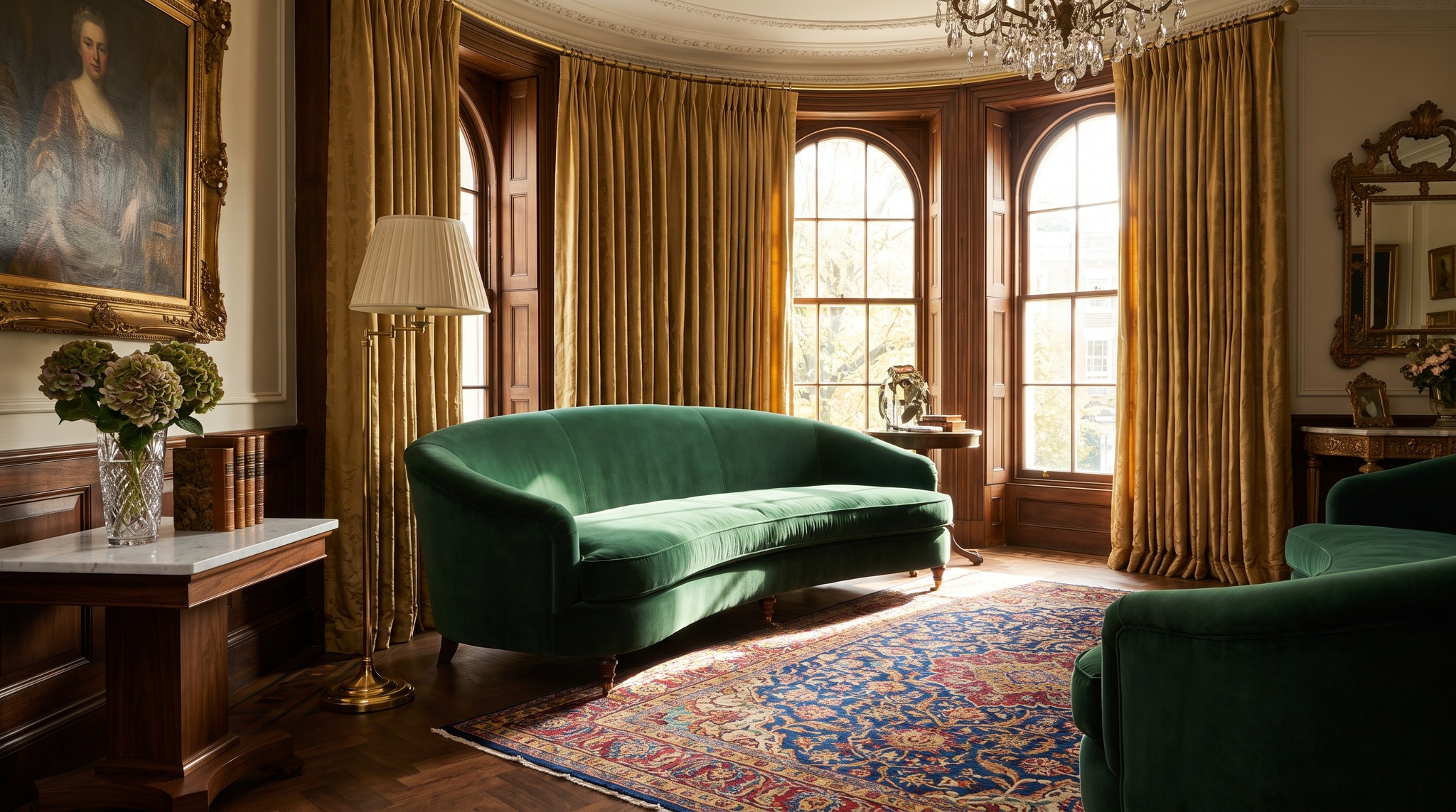 Sofa in a Bay Window: How to Use the Angle