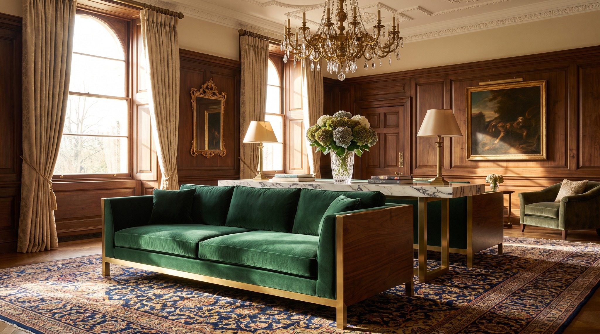 Sofa in the centre of the room: when it works and what goes behind it