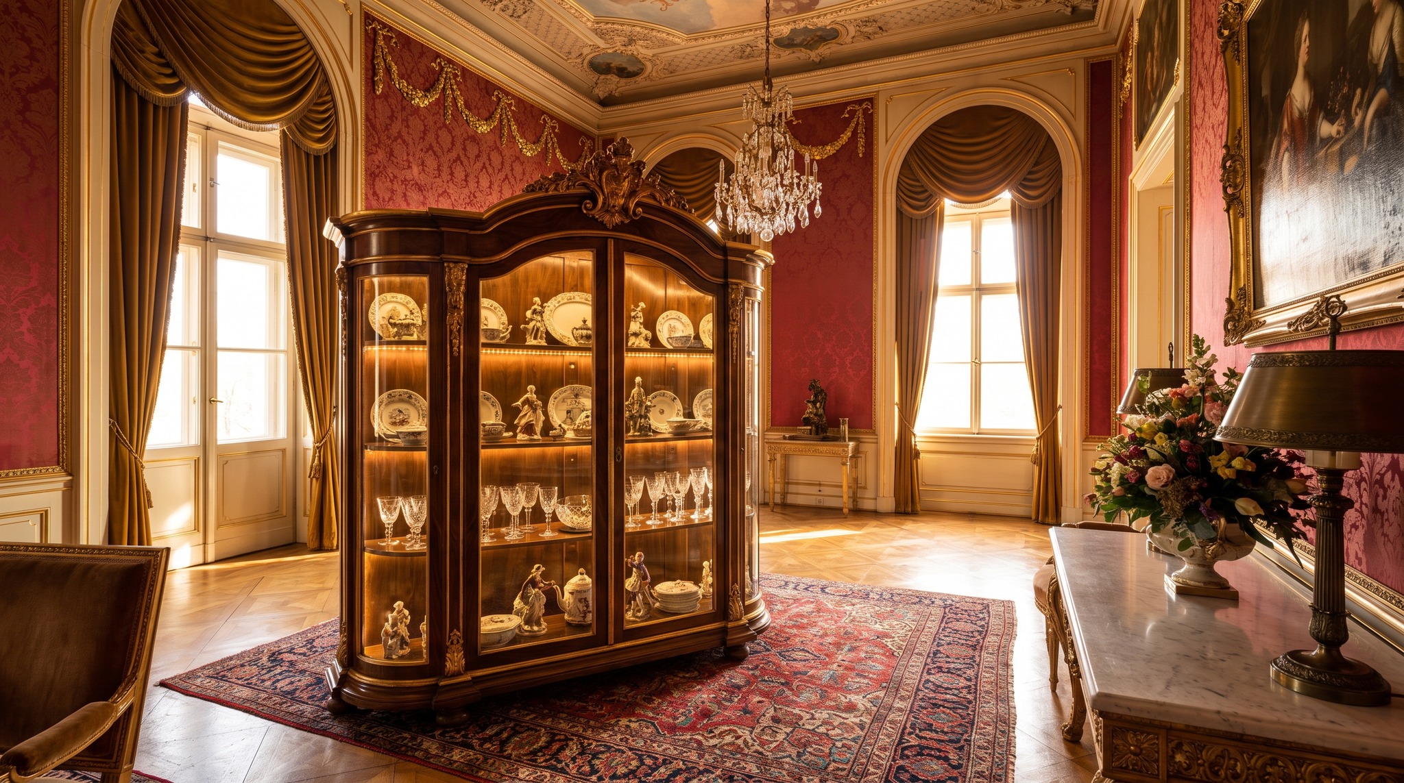 Vitrine im Esszimmer: welche Tiefe für Geschirr und Gläser