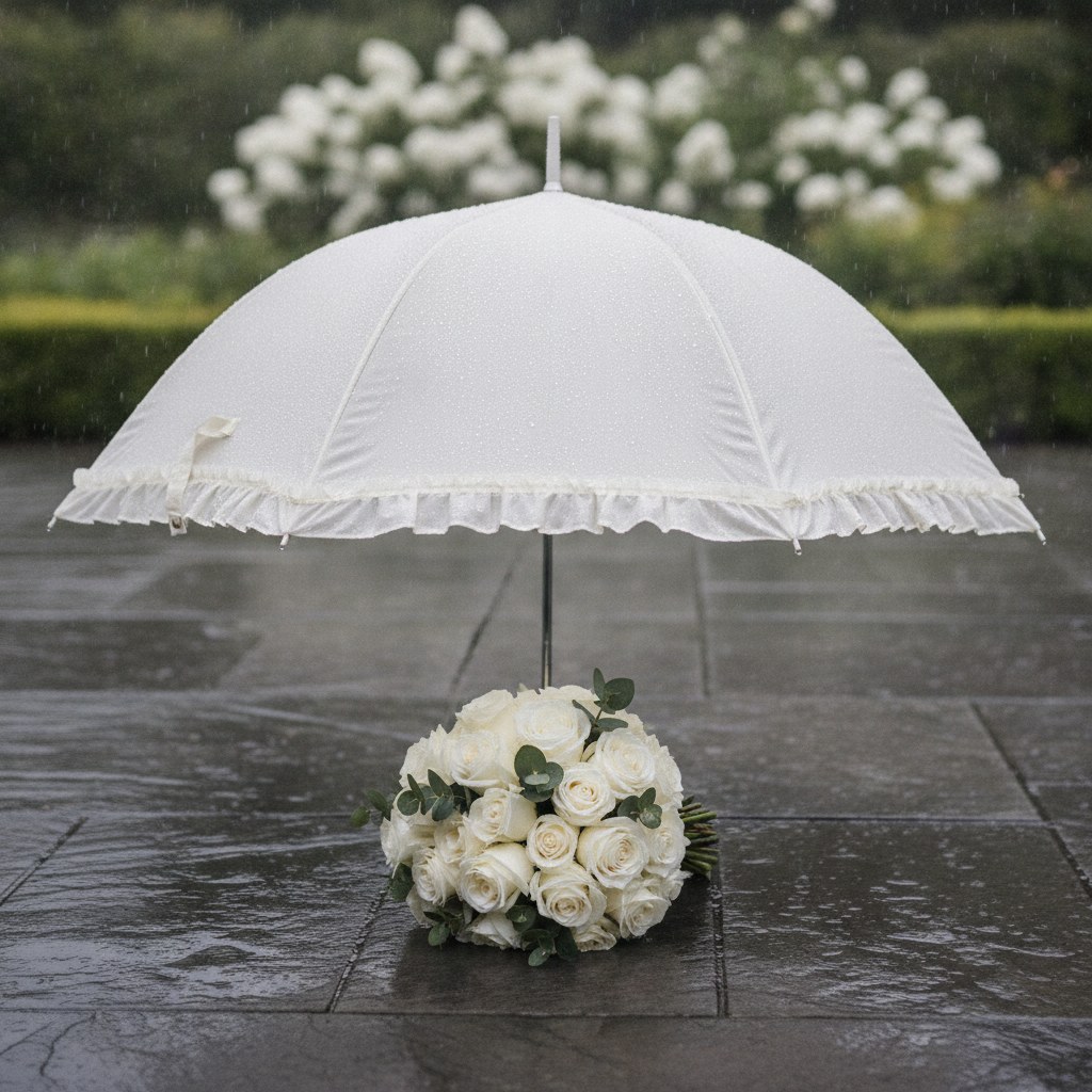 Der Schirm zur Hochzeit: wenn es am großen Tag regnet