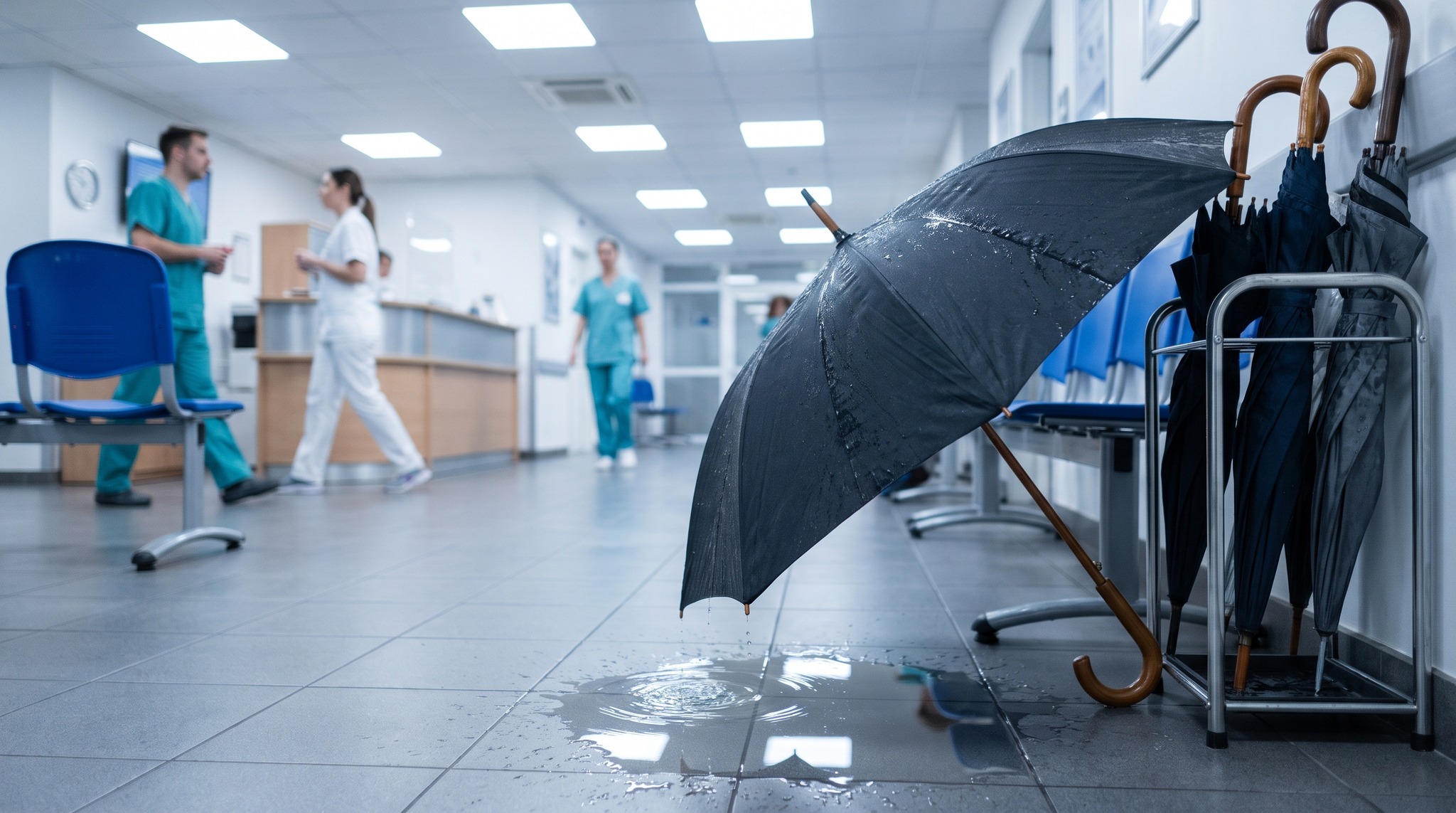 Regenschirm beim Arztbesuch: Aufbewahrung im Wartezimmer und Verwechslungen