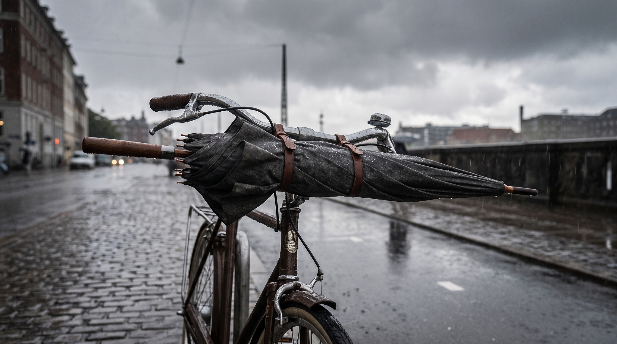 Umbrella While Cycling: Handlebars, Balance and Road Safety