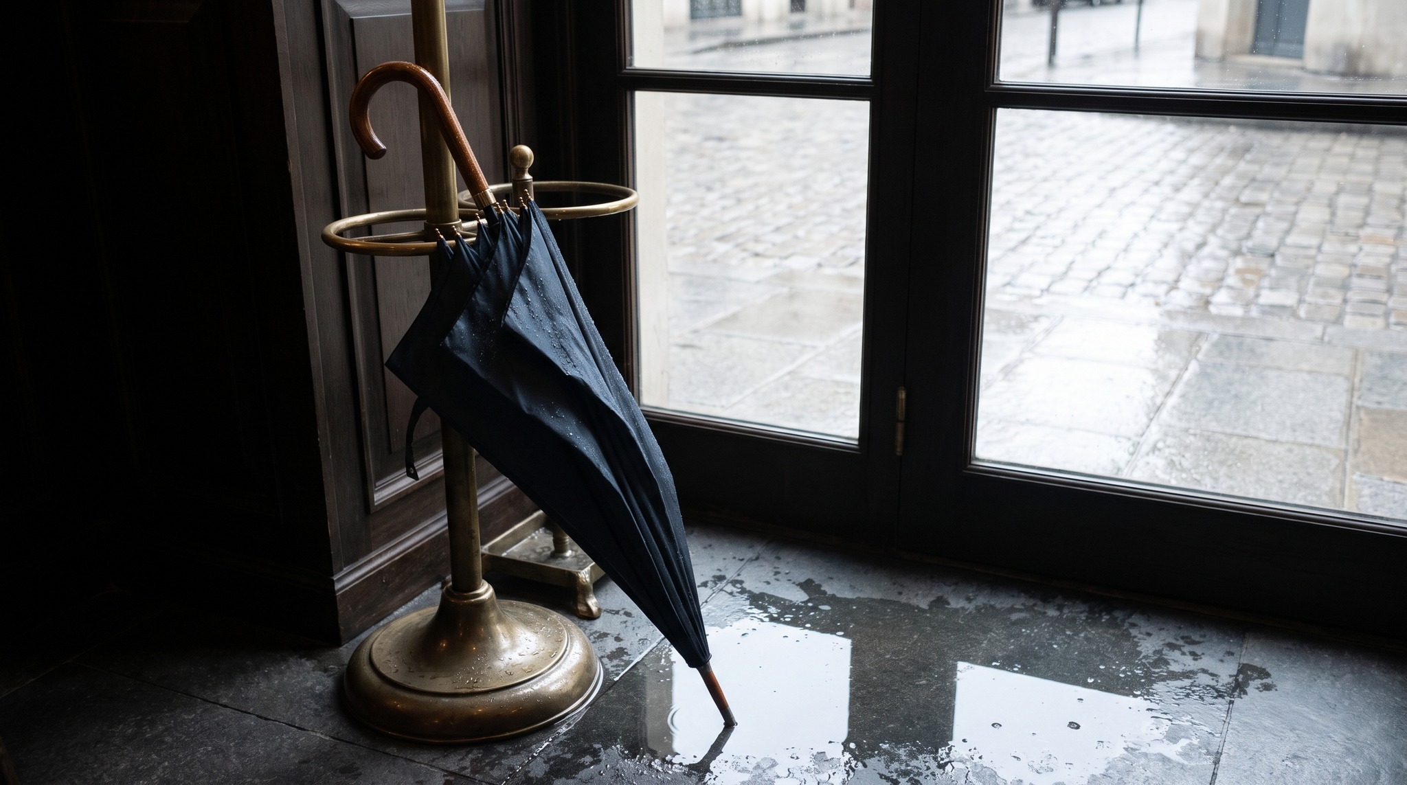 The Umbrella in a Restaurant: Cloakroom or at the Table