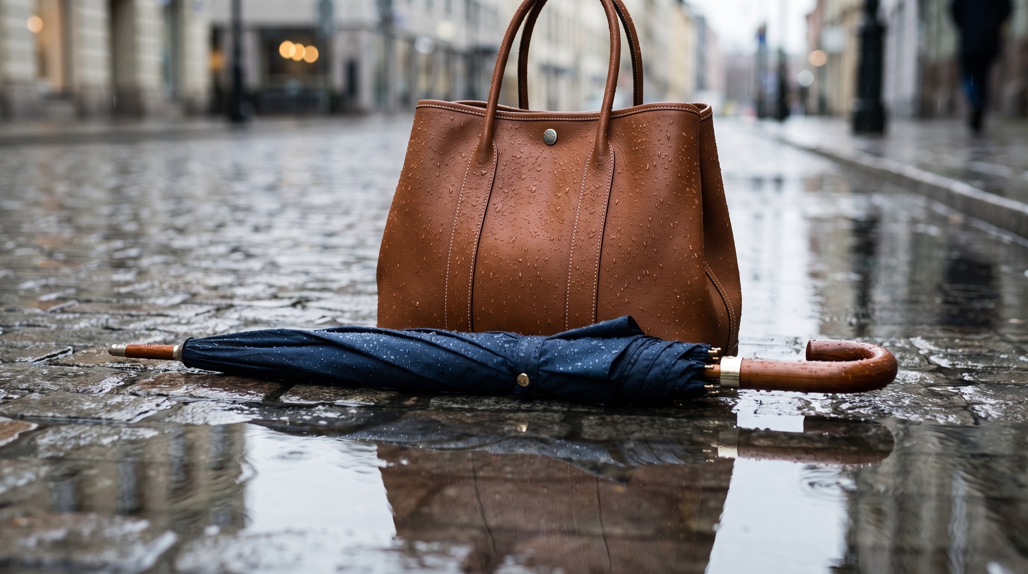 Bags in the Rain: Which Materials Suffer Alongside Your Umbrella