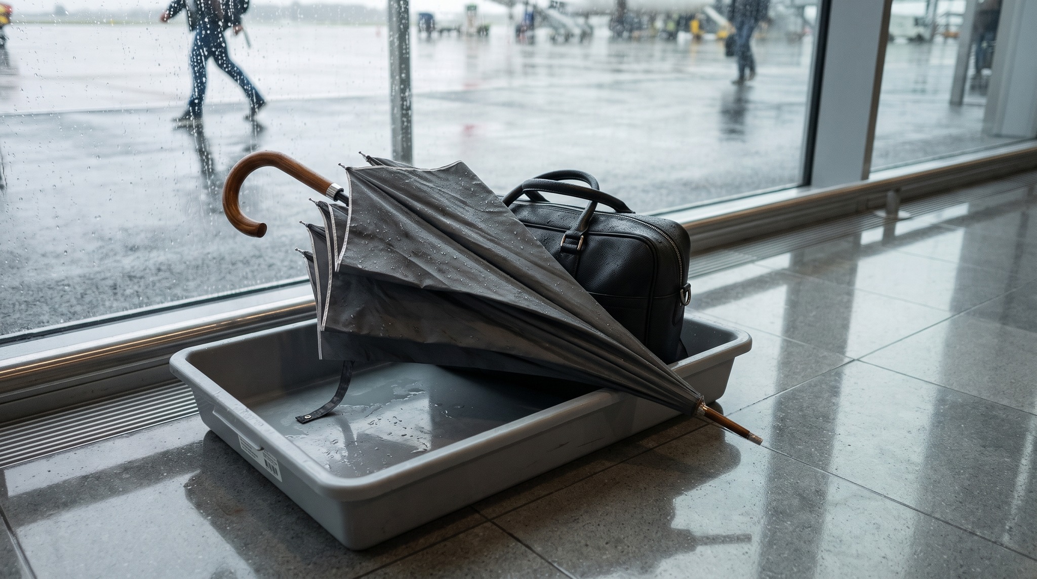 Taschenschirm im Handgepäck: Sicherheit, Länge und Metalldetektoren