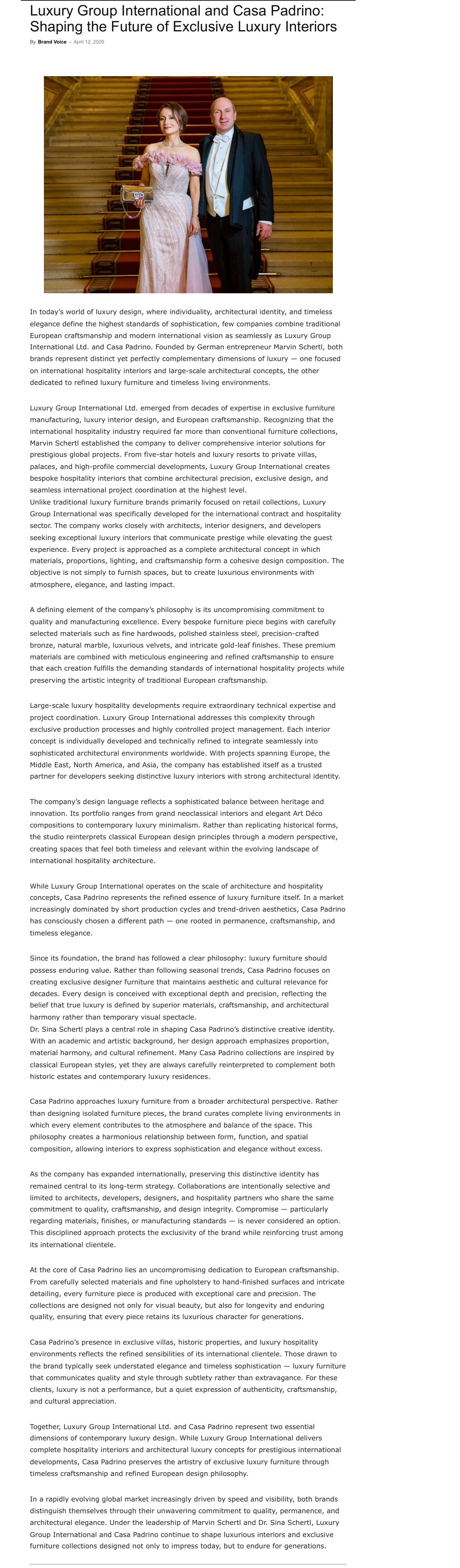 L'articolo su ED Times del 12 aprile 2026