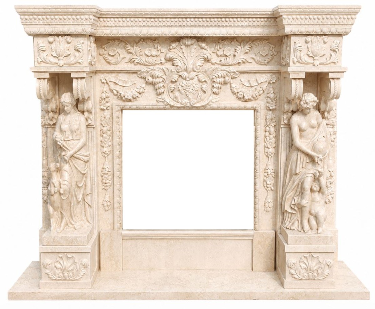 Luxury Marble Fireplace - Casa Padrino 5 Star Hotel Interior