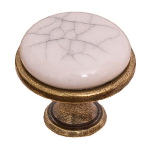 Pomo de porcelana, motivo gris
