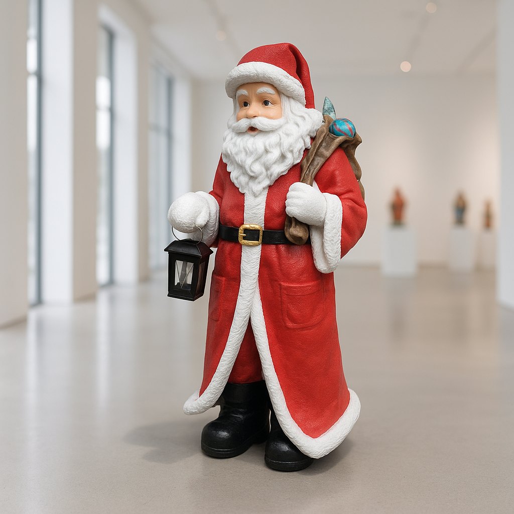 Christmas Figures in generous exhibition space, fiberglass material