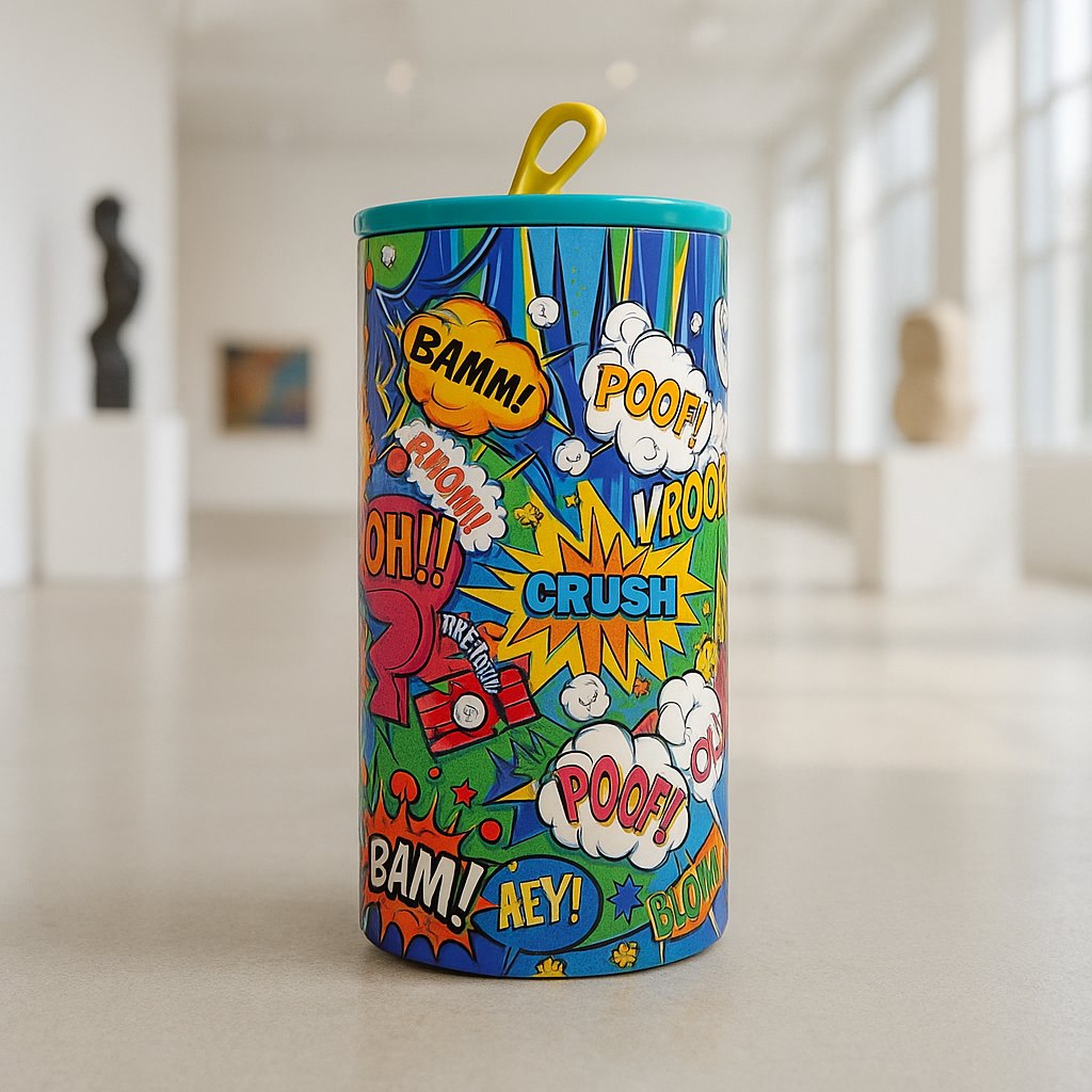 Pop Art Figures in modern gallery with resin