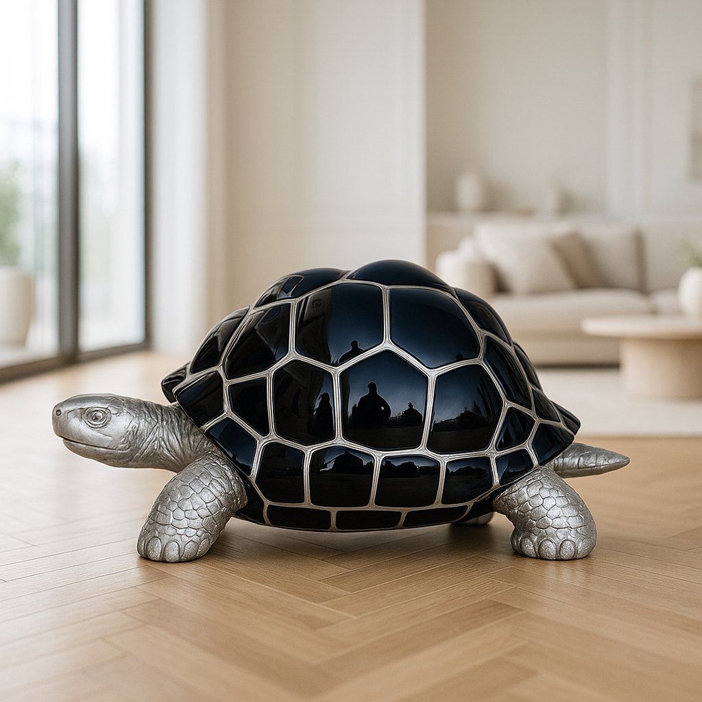 Esculturas de Tortugas sobre una terraza elegante
