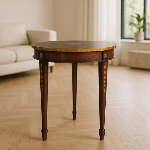 Tables d'appoint baroques de luxe dans un intérieur clair devant un mur clair