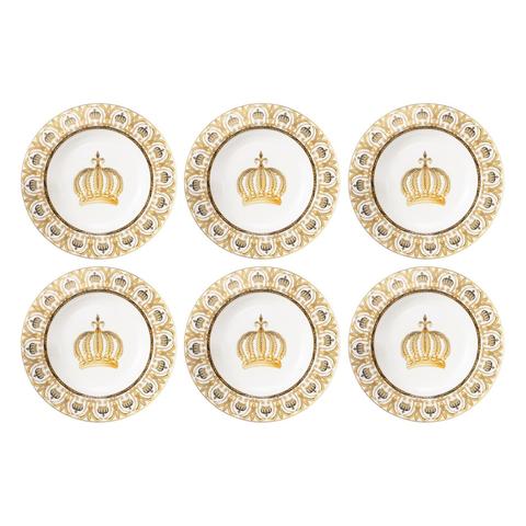 Pompöös Porzellan in Schwarz und Gold mit Krone