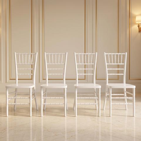 Set di sedie in policarbonato bianco per banchetti