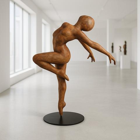 Figure Umane in resina con altre statue visibili sullo sfondo