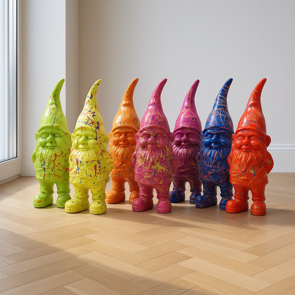 Sculptures élégantes de nains de jardin en résine