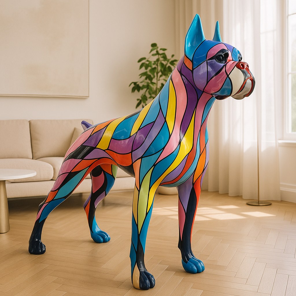 Hunde Skulpturen aus Kunstharz und Glasfaser