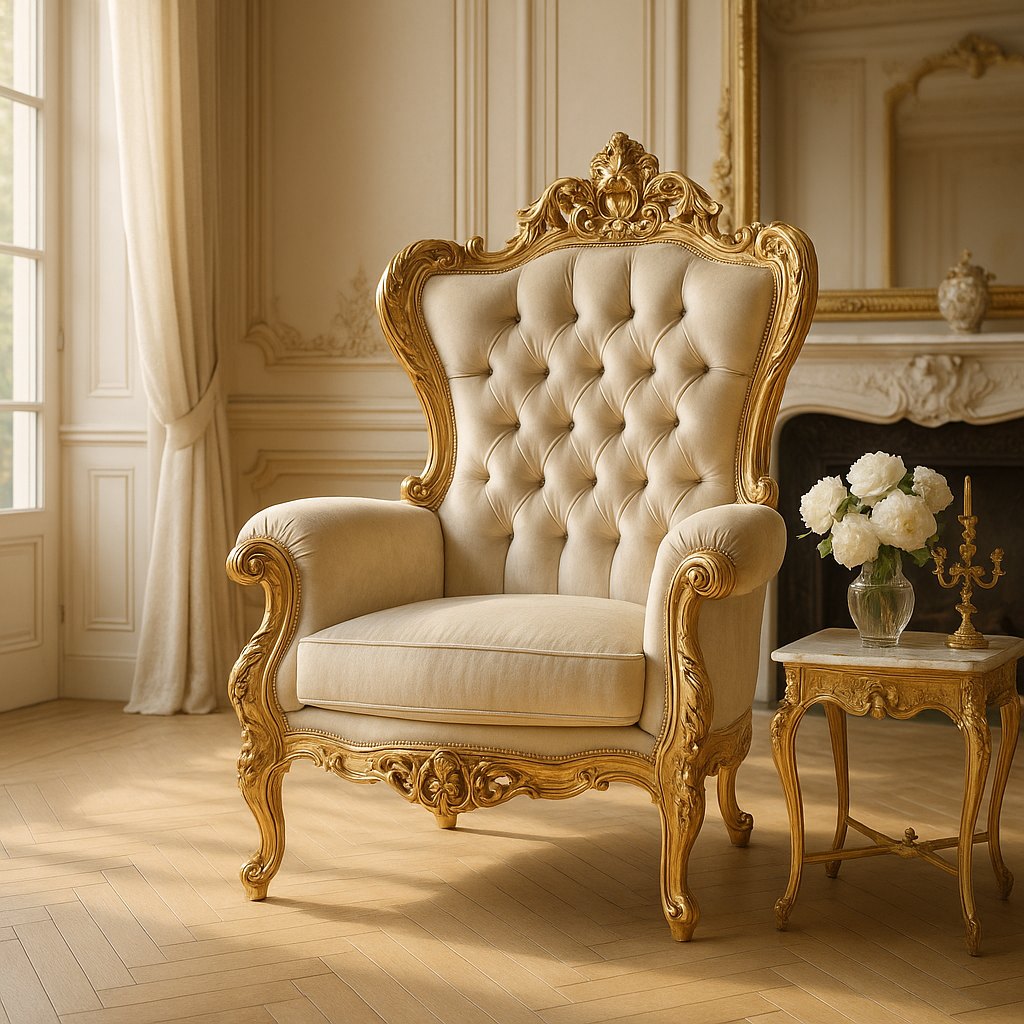 Barock Sessel bequem und prunkvoll
