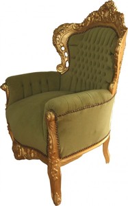 Casa Padrino Baroque Chair King Jade Green / Gold 85 x 85 x H. 120 cm - Baroque Furniture Casa Padrino Baroque Chair King Jade Green / Gold 85 x 85 x H. 120 cm - Baroque Furniture