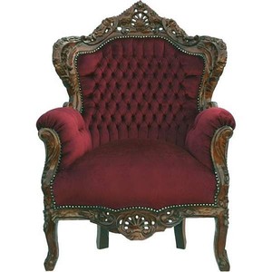 Casa Padrino Sillón Barroco King Burdeos / Marrón 85 x 85 x H. 120 cm - Sillón Estilo Antiguo Casa Padrino Sillón Barroco King Burdeos / Marrón 85 x 85 x H. 120 cm - Sillón Estilo Antiguo
