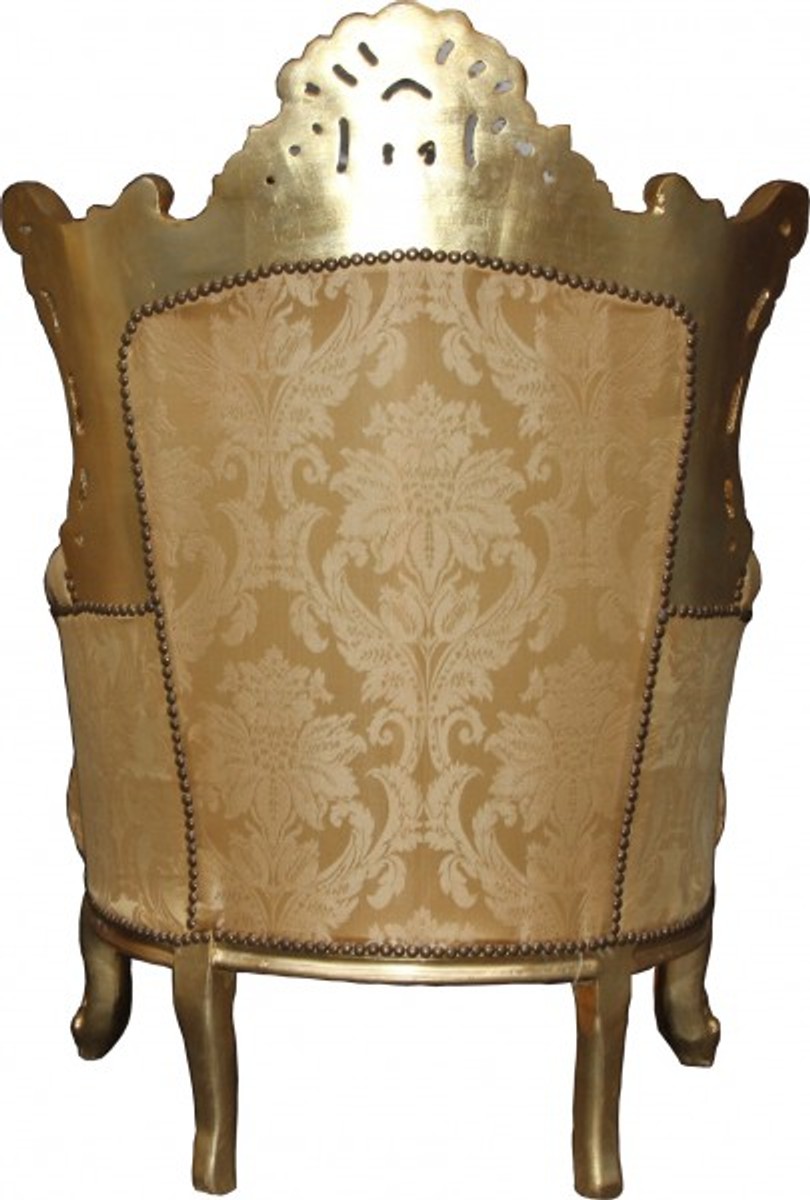 Casa Padrino Barock Sessel Gold Muster Gold Golden Baroque Arm Chair Chairs Furniture Interior Möbel Einrichtung Casa Padrino Barock Sessel Gold Muster Gold Golden Baroque Arm Chair Chairs Furniture Interior Möbel Einrichtung