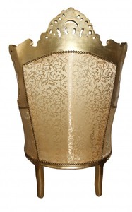 Casa Padrino Barock Sessel Al Capone im Antik Stil, Gold Muster / Gold, 85 x 65 x H. 127 cm