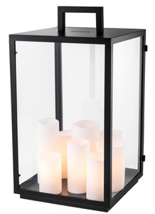 Casa Padrino Luxury Table Light Black 35 x 35 x H. 65 cm - Hotel Restaurant Table Lamp