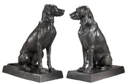 Casa Padrino luxury bronze figures set of 2 dogs 32 x 60 x H. 73 cm - limited edition
