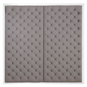 Casa Padrino lit design gris argenté tête de lit 180 x H. 180 cm - Qualité de luxe