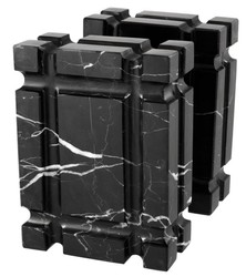 Casa Padrino libro de mármol conjunto con base de negro 2 - accesorios para el cuarto la sala de estar de lujo