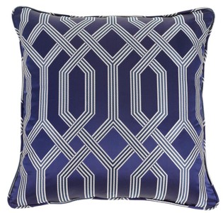 Casa Padrino luxury cushion blue with pattern 60 x 60 cm - luxury accessories
