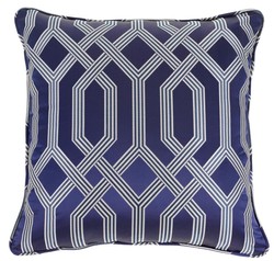Casa Padrino luxury cushion blue with pattern 60 x 60 cm - luxury accessories