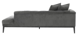 Casa Padrino luxury sofa dark gray left side 220 x 96 x H. 66 cm - Hotel furniture