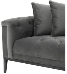 Casa Padrino luxury sofa dark gray left side 220 x 96 x H. 66 cm - Hotel furniture