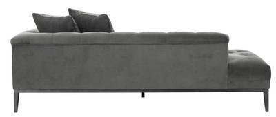 Casa Padrino Luxus Sofa Dunkelgrau Rechtsseitig 220 x 96 x H. 66 cm - Hotel Möbel