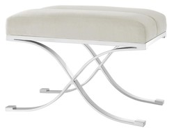 Casa Padrino Luxury Stool Light Gray 69 x 42 x H. 51 cm - Designer Furniture