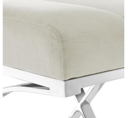 Casa Padrino Luxury Stool Light Gray 69 x 42 x H. 51 cm - Designer Furniture