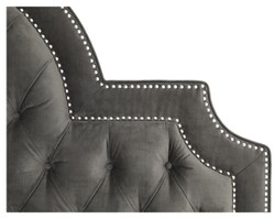 Casa Padrino tête de lit en gris foncé 199 x H. 179 cm - chambre de luxe meubles