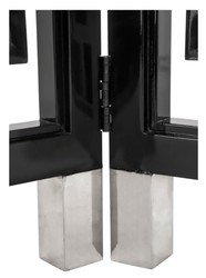 Casa Padrino separador de ambientes caoba en el piano negro 200 x H. 225 cm - calidad de lujo