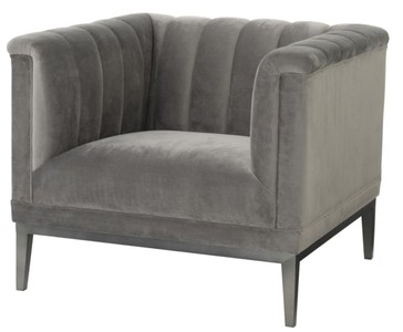 Casa Padrino poltrona di lusso grigio 89 x 86 x H. 75 cm - Mobili Soggiorno