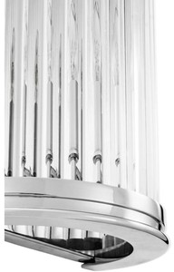 Casa Padrino Luxus Wandleuchte Silber 21 x 11 x H. 31,5 cm - Designer Hotel Restaurant Möbel
