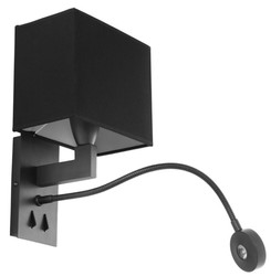 Casa Padrino lámpara de pared de lujo de bronce / negro 19.5 x 17 x H. 32 cm - lámpara de pared del hotel