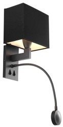 Casa Padrino lámpara de pared de lujo de bronce / negro 19.5 x 17 x H. 32 cm - lámpara de pared del hotel