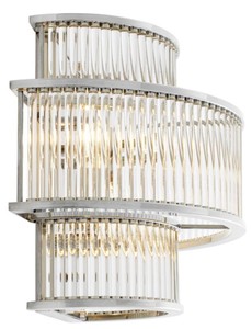 Casa Padrino Hotel Restaurant Wandlampe Silber 35 x 19 x H. 28 cm - Wohnzimmer Wandleuchte