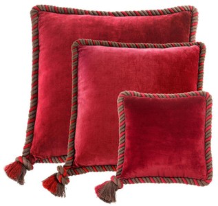 Casa Padrino pillow set of 3 red - luxury living room / hotel collection