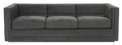 Casa Padrino Luxus 3er Sofa Anthrazitgrau 231 x 86 x H. 73,5 cm - Luxus Wohnzimmer Sofa
